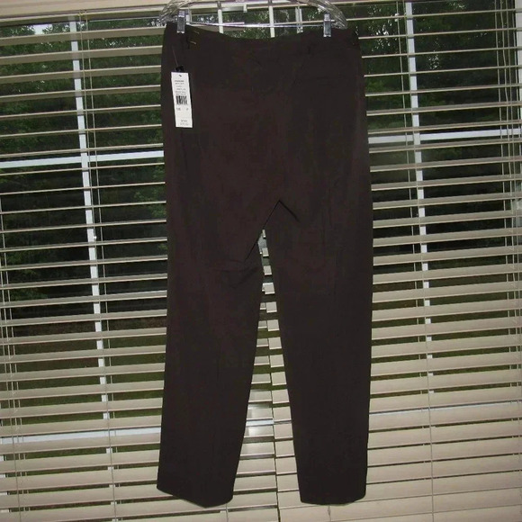 NWT SHARAGANO Amanda Stretch Brown Career Pants 14 - Picture 3 of 6